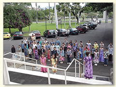 夏威夷皇宫 Keiki chant before entering `Iolani Palace