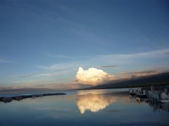 青海湖日落时分